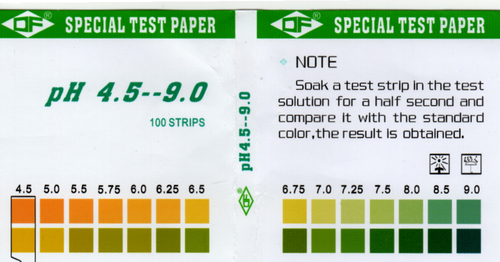 5 St. pH Teststreifen  Messbereich 4,5-9,